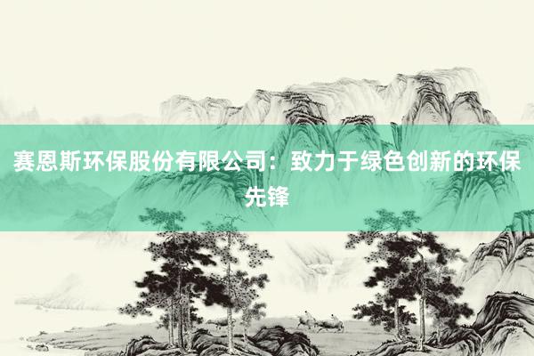 赛恩斯环保股份有限公司：致力于绿色创新的环保先锋